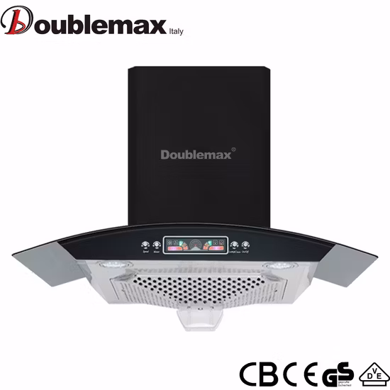 Cocina de gama de campana extractora de chimenea montada en la pared Ss barata de alta calidad de 90 cm